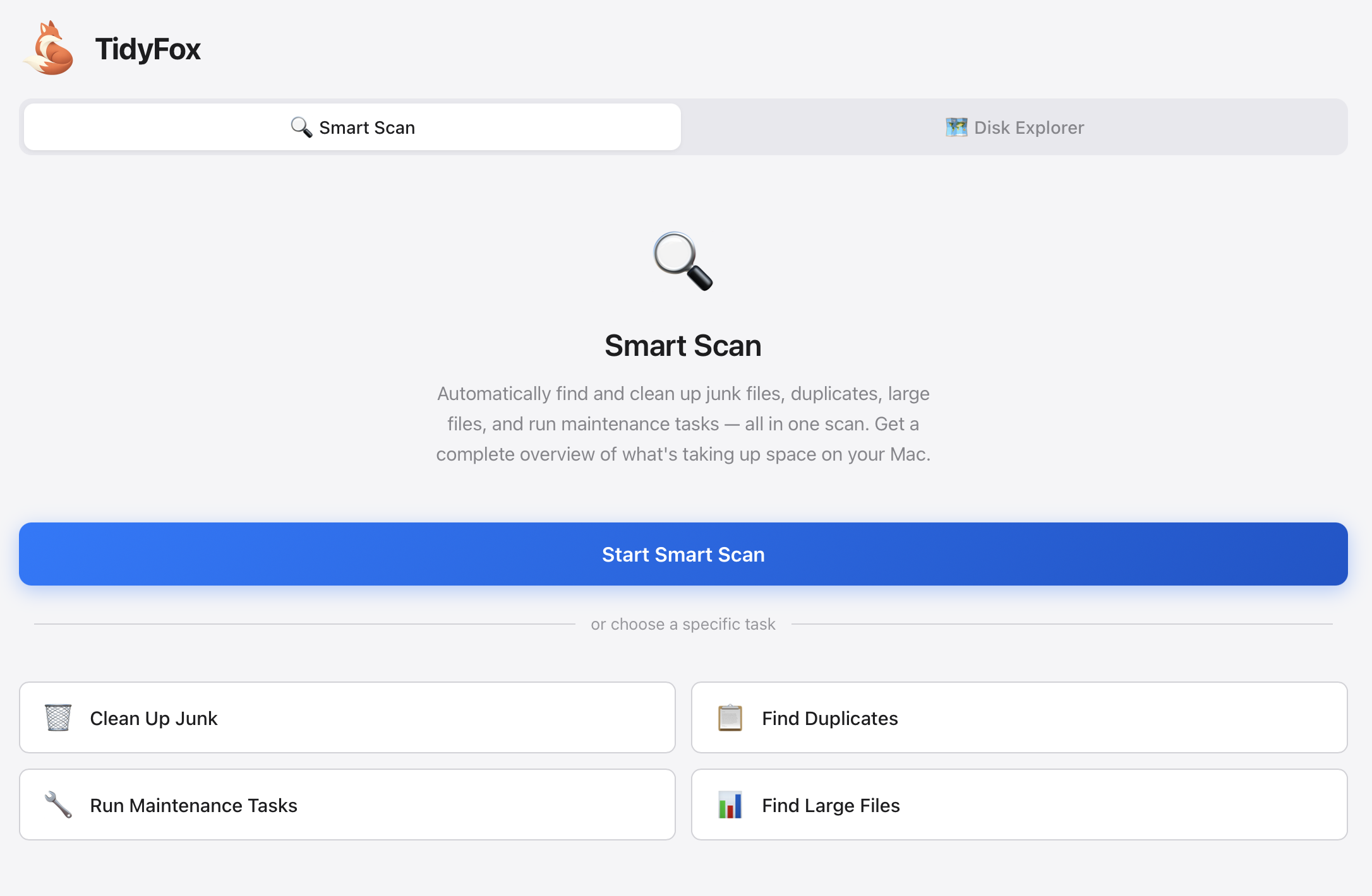 TidyFox App Screenshot
